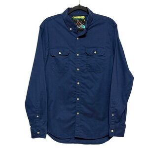 Chubbies Wanderers Gorpcore Utility Button Down Shirt Men Sz L Outdoor Adventure